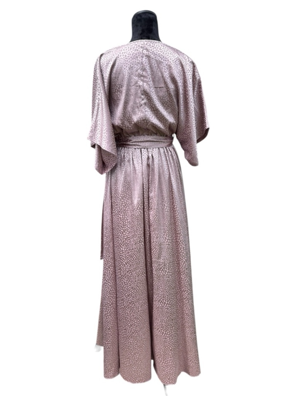 Baltic Born Leopard Jacquard Mauve Wrap Maxi Dress Sz S - Picture 6 of 10